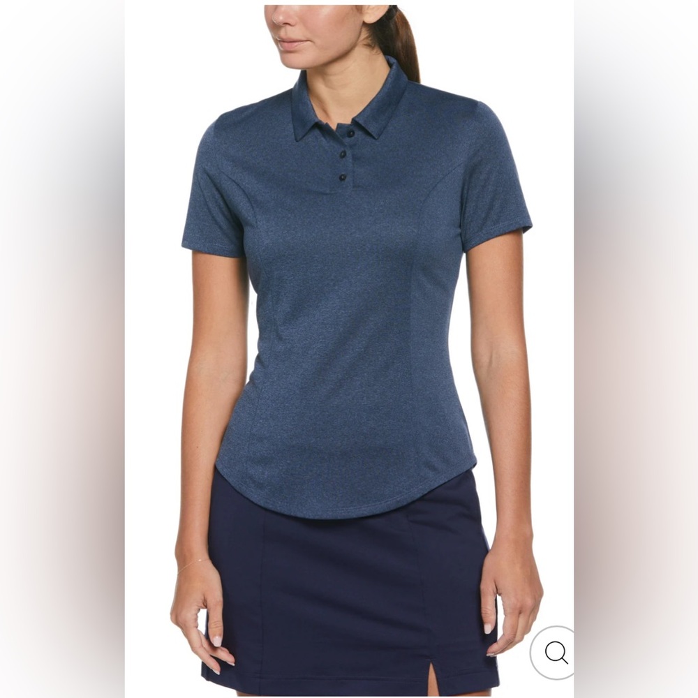 Callaway Heather golf polo Women's blue Shirt short sleeves medium